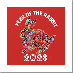 Chinese New Year 2023 Year of the Rabbit Horoscope Pop Art Posters and Art